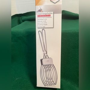 Kuchenprofi Roast Tongs/Holder For Even Slices. Stainless Steel New In Box